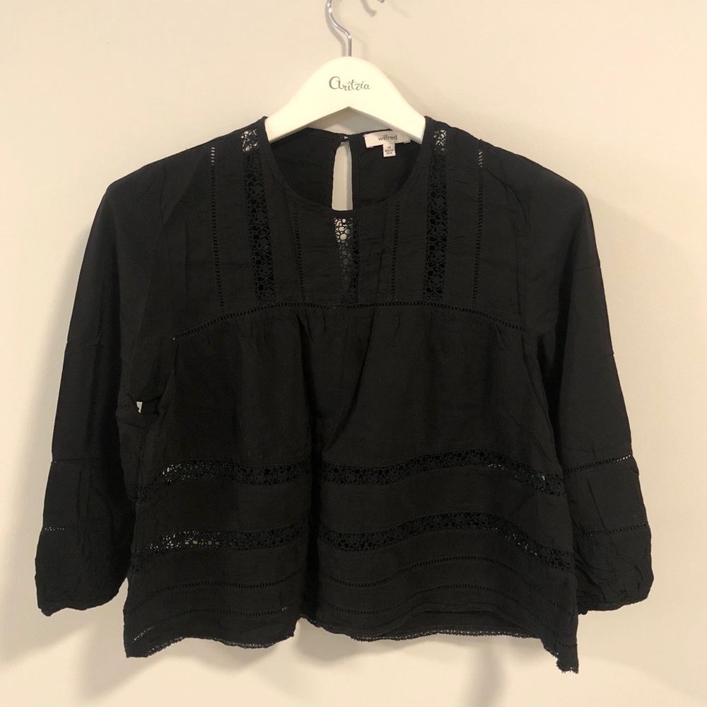 Aritzia Wilfred Peasant Blouse Top